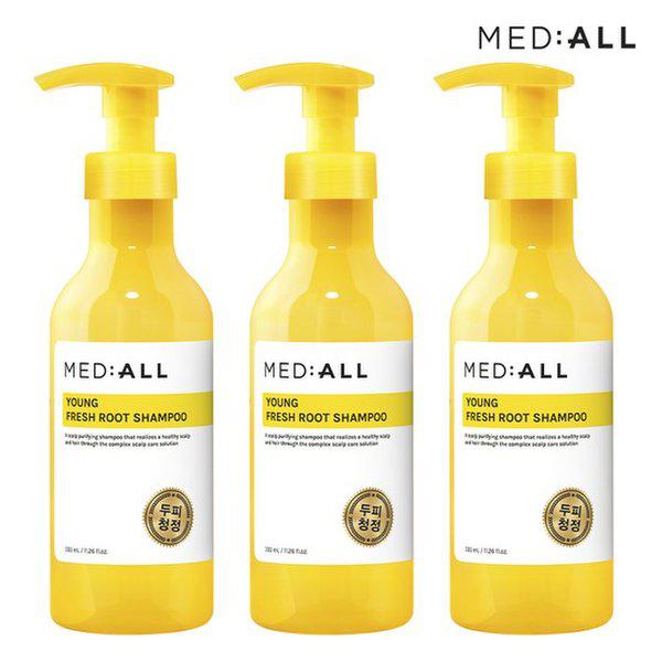 ヤングフレッシュルート頭皮クレンジングシャンプー333ml ウッディハーバル 3個