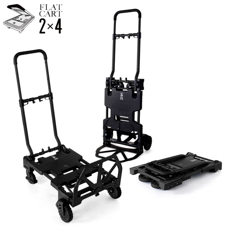 花岡車輛 FLAT CART FLAT CART 2x4 カート フラットカート ツーバイフォー アウトドアグッズ 折りたたみ式 台車 カート 22SS(F-CART2x4BK BLACK)