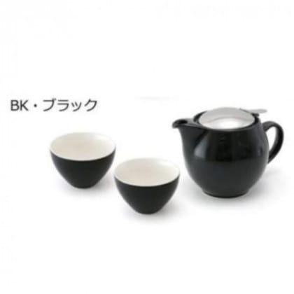 ユニバーサルポット ギフトセット (ユニバーサルティーポット3人用+ティーカップワイド×2) ZG-001 BK