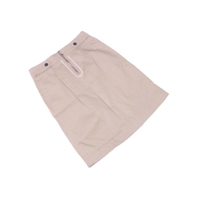 スカート 後タック入り センターZIP 38サイズ ベージュ ブラック 中古