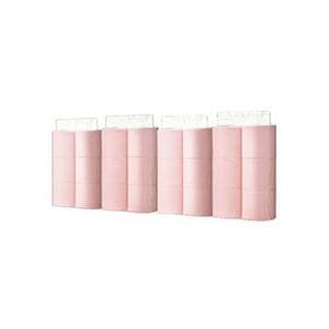 （まとめ） TANOSEE トイレットペーパー パック包装 シングル 芯なし 170m ピンク 1ケース（24ロール：6ロール4パック） 2セット