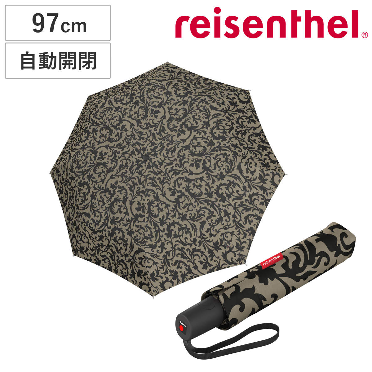 【アウトレット】折りたたみ傘 reisenthel 97cm UMBRELLA POCKET DUOMATIC 自動開閉 傘 折りたたみ レディース メンズ 大きい 軽量 丈夫 折り畳み