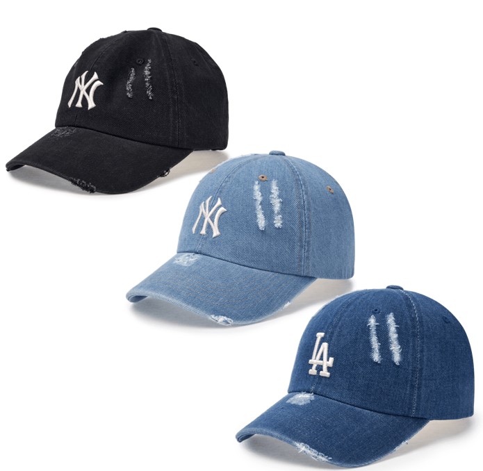 [ DAMAGE WASHING DENIM ] STRUCTURE BALL CAP