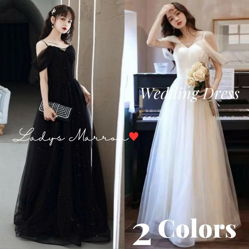 お得な価格前撮り ドレス 黒 ウェディングドレス ウエディングドレス カラードレス 黒いドレス 演奏会 ドレス 大人 ピアノ 発表会 二次会 ドレス 花嫁 イブニングドレス Aライン ブラックドレス