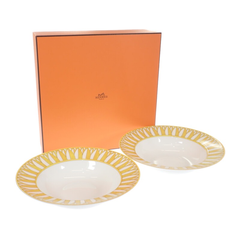 【Sランク】 パスタプレート2枚セット 食器 イエロー【ISEYA】