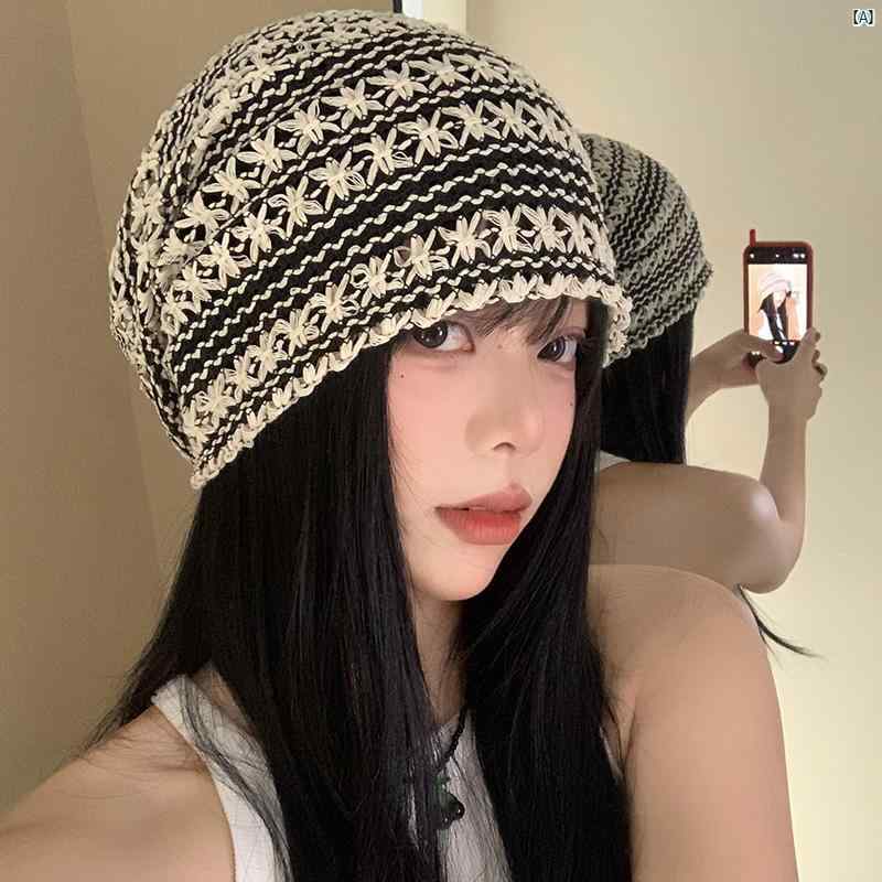 レディース　ファッション　小物　ファッションアイテム ストライプ パイル 帽子 レディース 夏 薄手 顔 示す 小柄 クール