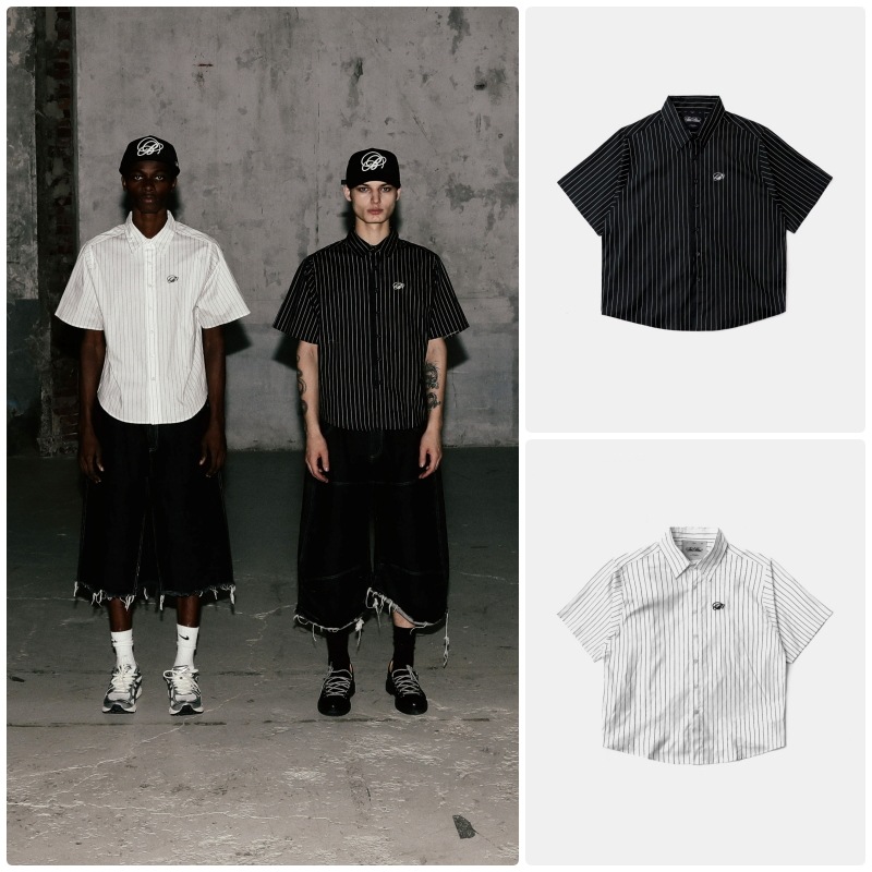 【BADBLOOD】[UNISEX] DARK CLASSIC SHORT SLEEVE SHIRT : 2COLORS