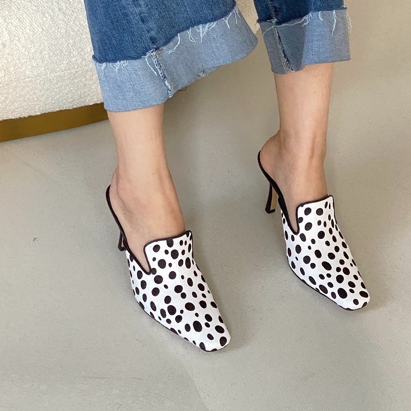 mule 女性ヒール 牛革 8.5cmヒール big sale 限定数量