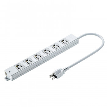 サンワサプライ 工事物件タップ 3P・6個口・0.3m TAP-K6-03