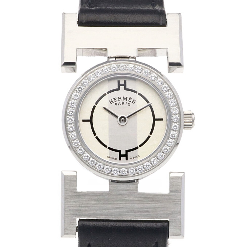 Hermesエルメス パプリカ 腕時計 ステンレススチール PA1.230 クオーツ 1年保証 HERMES 中古