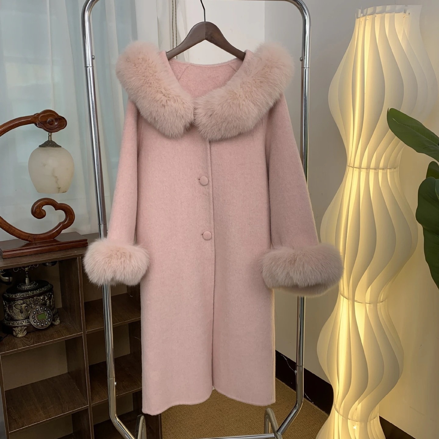 雰囲気系 フォックスファー襟コート