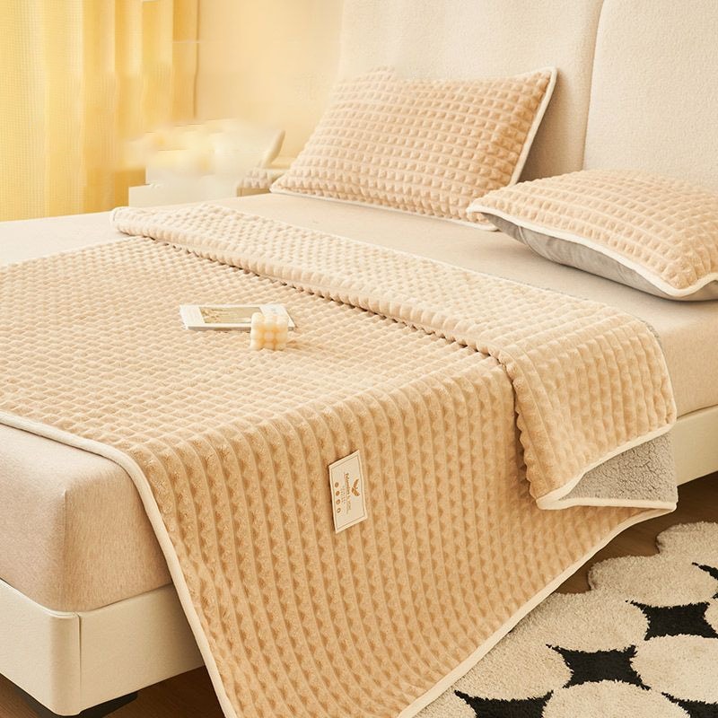 保温ベットパット　ベットシーツ　両面使用ベットシーツ　寝具　選べる６色３サイズ　肌に優しい生地の両面使用パット