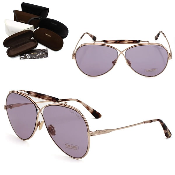 サングラス FT0818/S 28Z 60 TF0818 ローズゴールド パープル サングラス ノーズパット メンズ レディース ユニセックス