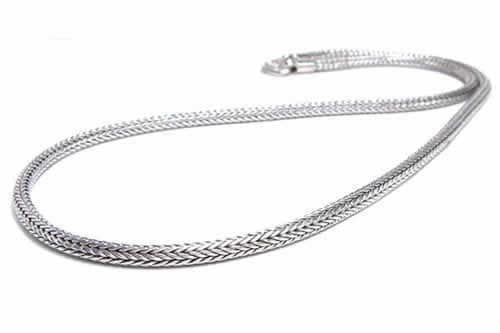 蛇腹ネックレスチェーン 長さ61cm 太さ4.5mm シルバー925 本物の銀 アクセサリー ジュエリー 首飾り 定番 シンプル プレーン 長い 太め 普通 アンクレット sn-00-0028-xx