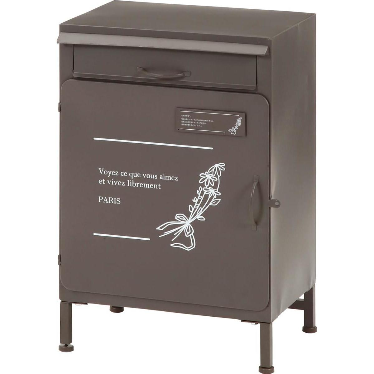 【I】不二貿易 宅配ボックス 郵便受け ポスト 鍵垢付 置き配 宅配 水濡れ防止 マーガレット 可愛い 幅46×奥行36.6×高さ70cm 70230 【代引不可/沖縄・離