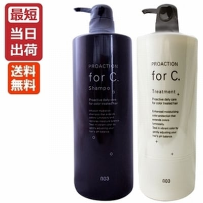 ナンバースリー プロアクション フォーシー forC. シャンプー＆トリートメント セット / 1000mL + 1000g 即納 送料無料【ナンバースリー for c】