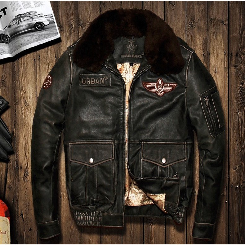 バイクジャケット ライダースジャケット 本革 レザージャケット ジャケット ファー付き 革ジャン メ