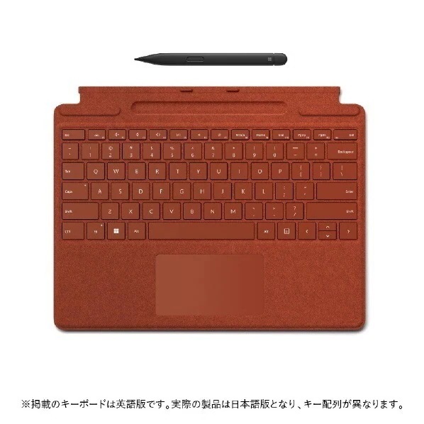 Surface Pro スリム ペン２付き Signature キーボード ポピー レッド