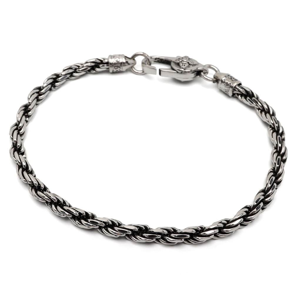シルバー925 ロープチェーンブレスレット [bs251-4mm]