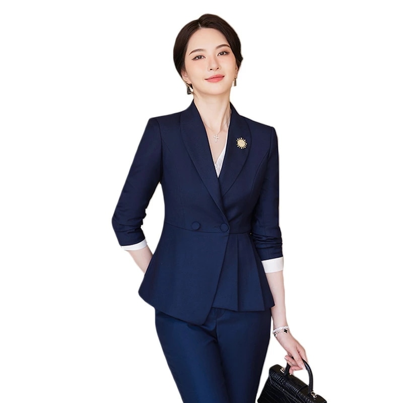 スーツ セットアップ 女性 秋冬 高級 ジュエリー 店正装 ホテル 仕事服 2863