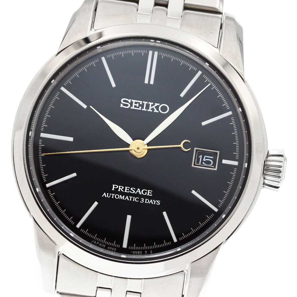 セイコー SEIKO SARX107/6R55-00C0 プレザージュ デイト 自動巻き メンズ 良品 箱・保証書付き_847358【中古】