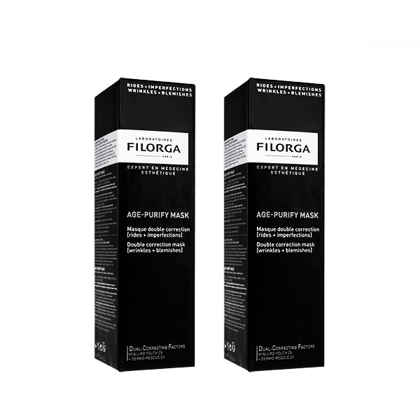 フィロルガ エイジピューリファイマスク ダブルコレクションマスク 75ml 2箱 Filorga フェイスマスク エイジングケア シミ 海外直送 日時指定不可 国際書留郵便発送