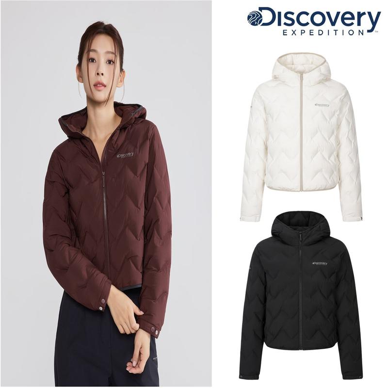 25F/W [] DWDJ84056 女性 ティベロン チューブ フード付き グースダウン 軽量パディング ダウンジャケット