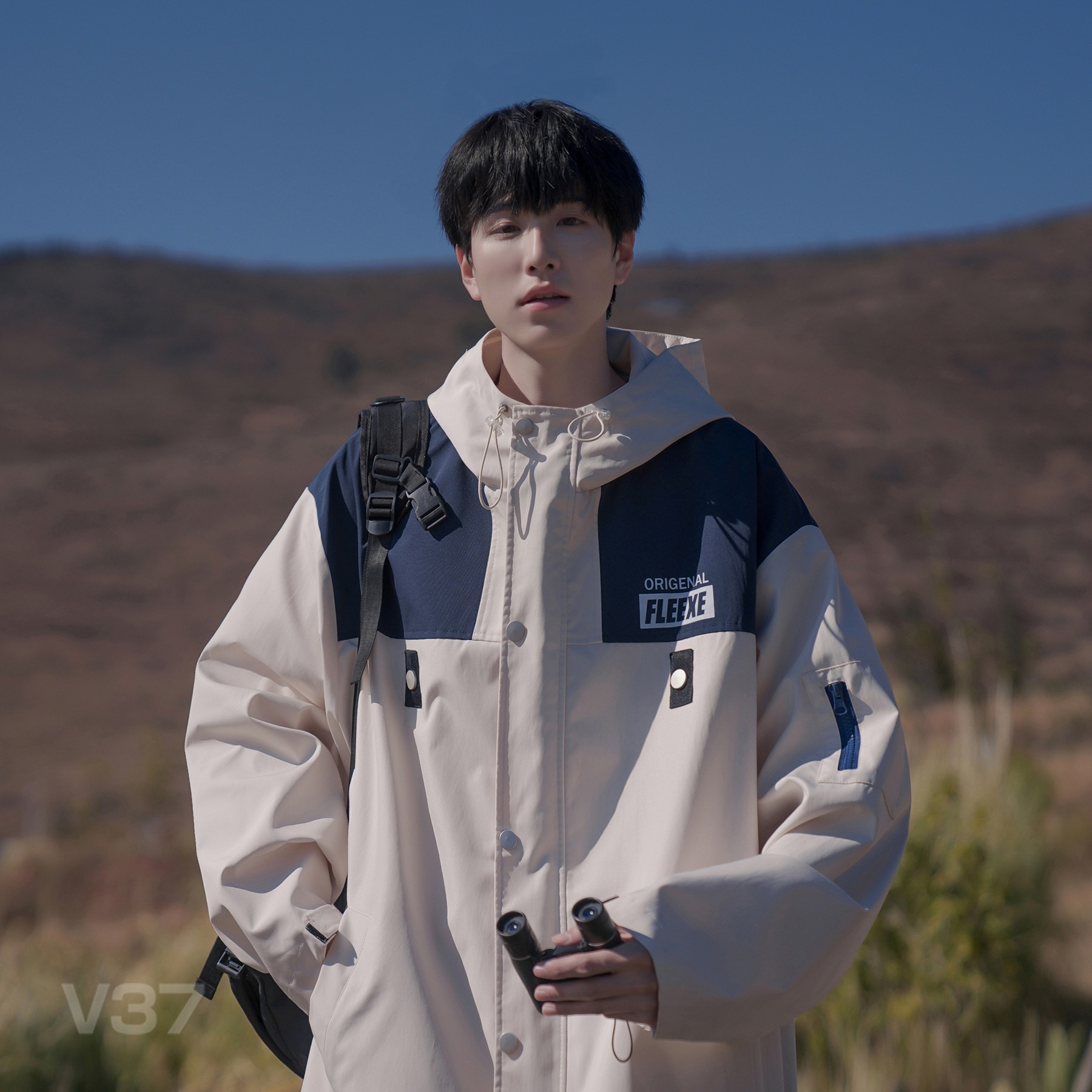 フード付きメンズ春と春2023新しいカップル緩いカジュアルジャケットアメリカンタイド衝突ハイストリートジャケット