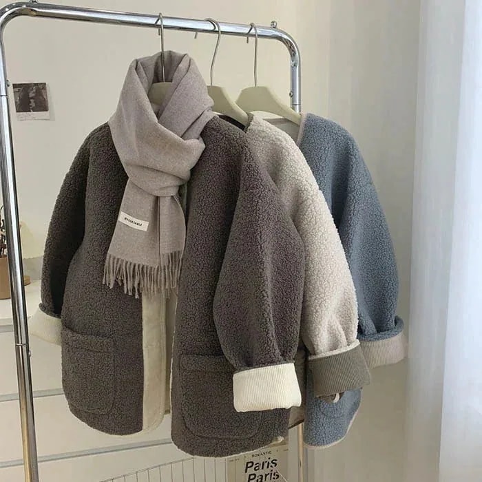 アウター オーバーサイズ ビッグシルエット 秋 ボア 裏ボア 秋冬 ジャケット 可愛い 大きいサイズ ブルゾン 暖かい レディース ポケット付き ジャケット ボア シ 冬 コート レディース コート