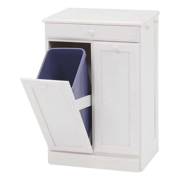 ダストボックス ホワイトウォッシュ 幅47cm キッチンカウンター キャスター付き MUD-6720WS