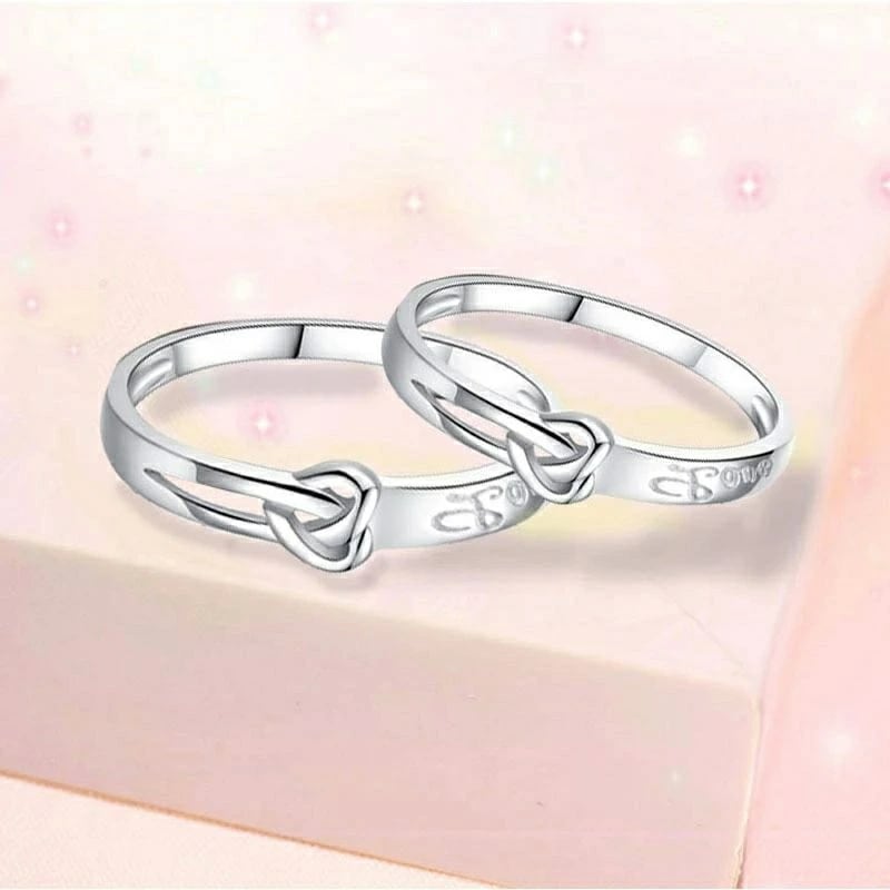 おすすめランキングペアリング シンプルがLOVE ペアリング 指輪 レディース フリーサイズリング メンズ ハート シルバー925 プラチナ仕上げ C型リング 人気 記念日 プレゼント