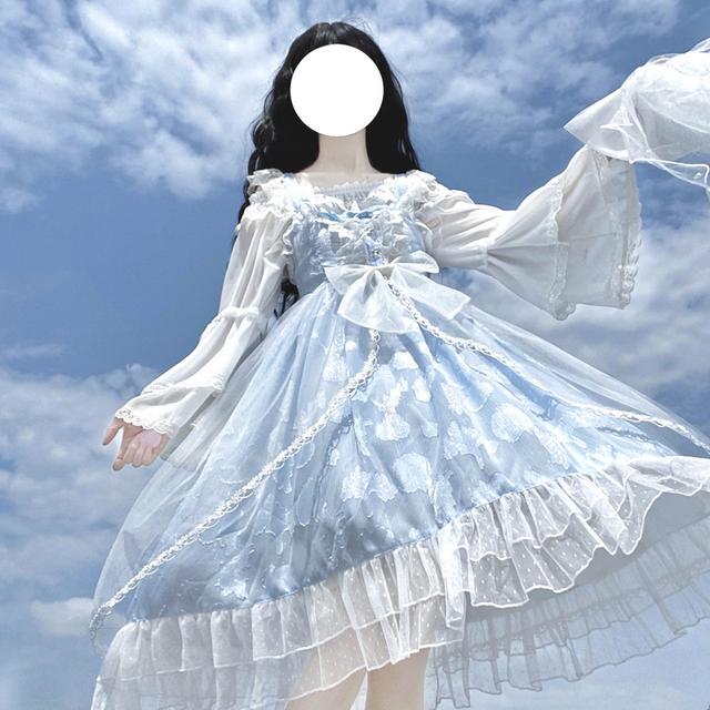 オリジナル ロリータ ジャカード 貝殻モチーフ JSK サロペットワンピース ドレス 2026新作