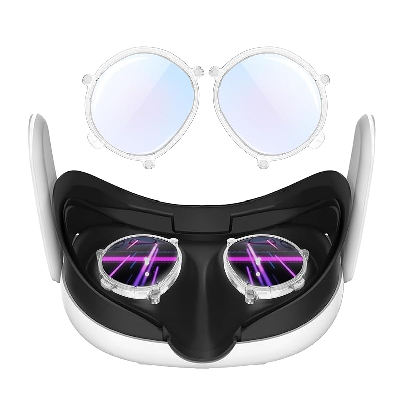 Esimen Quest 3用の度付きレンズ, Quest 3に適用近視レンズ, レンズ 度付きブルーライトブロッキングレンズ,レンズ保護フレームQuest 3用軽量アンチスクラッチ磁気近視メガネ
