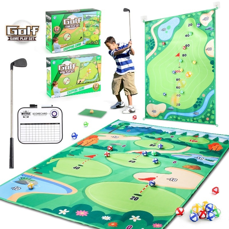 新商品 子供用ゴルフゲームマットセット スポーツ用品 ゴルフク 屋内外スポーツレジャー玩具