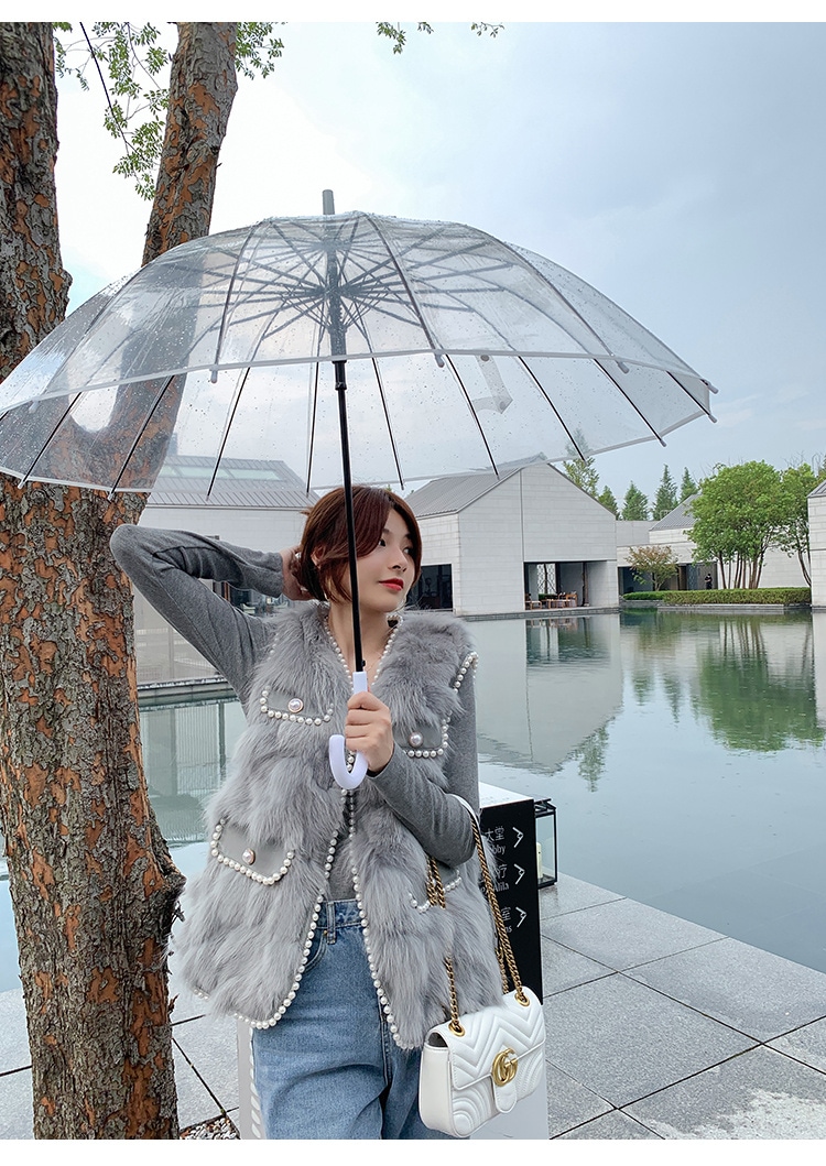 激安セール 冬 キツネ毛 毛皮 ベスト 大人気 短いスタイル タンクトップ 真珠 コート ヤング 快適である