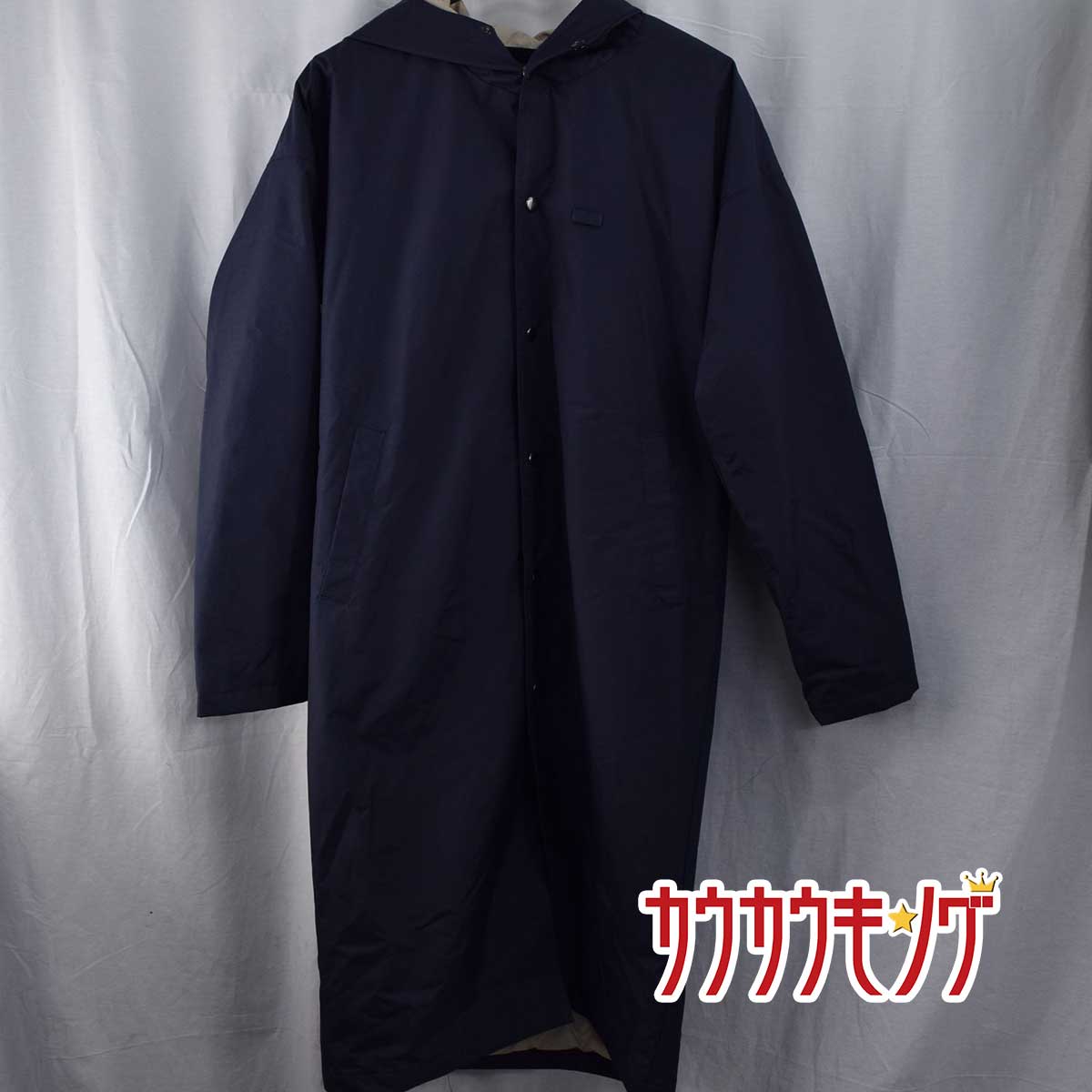 【中古・未使用品】イーブンフロウ EVENFLOW ビーチウォーマーコート OCEANSコラボ M ネイビー メンズ