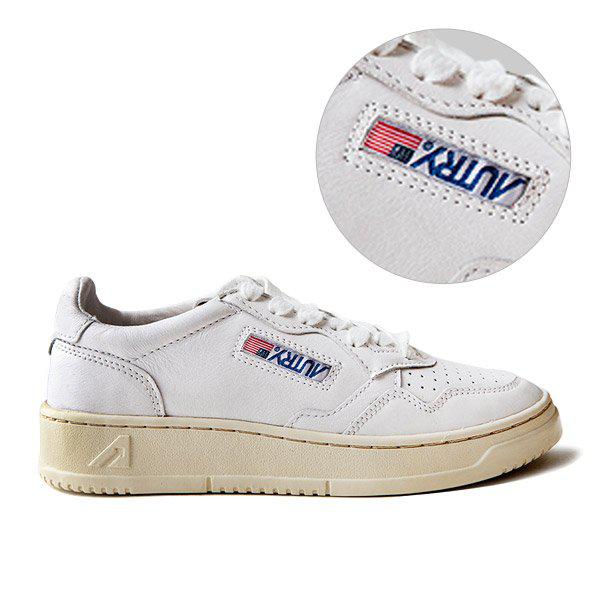 オートリーメダリストスペシャルロゴゴートホワイトタブスニーカー男女 AULW GL01