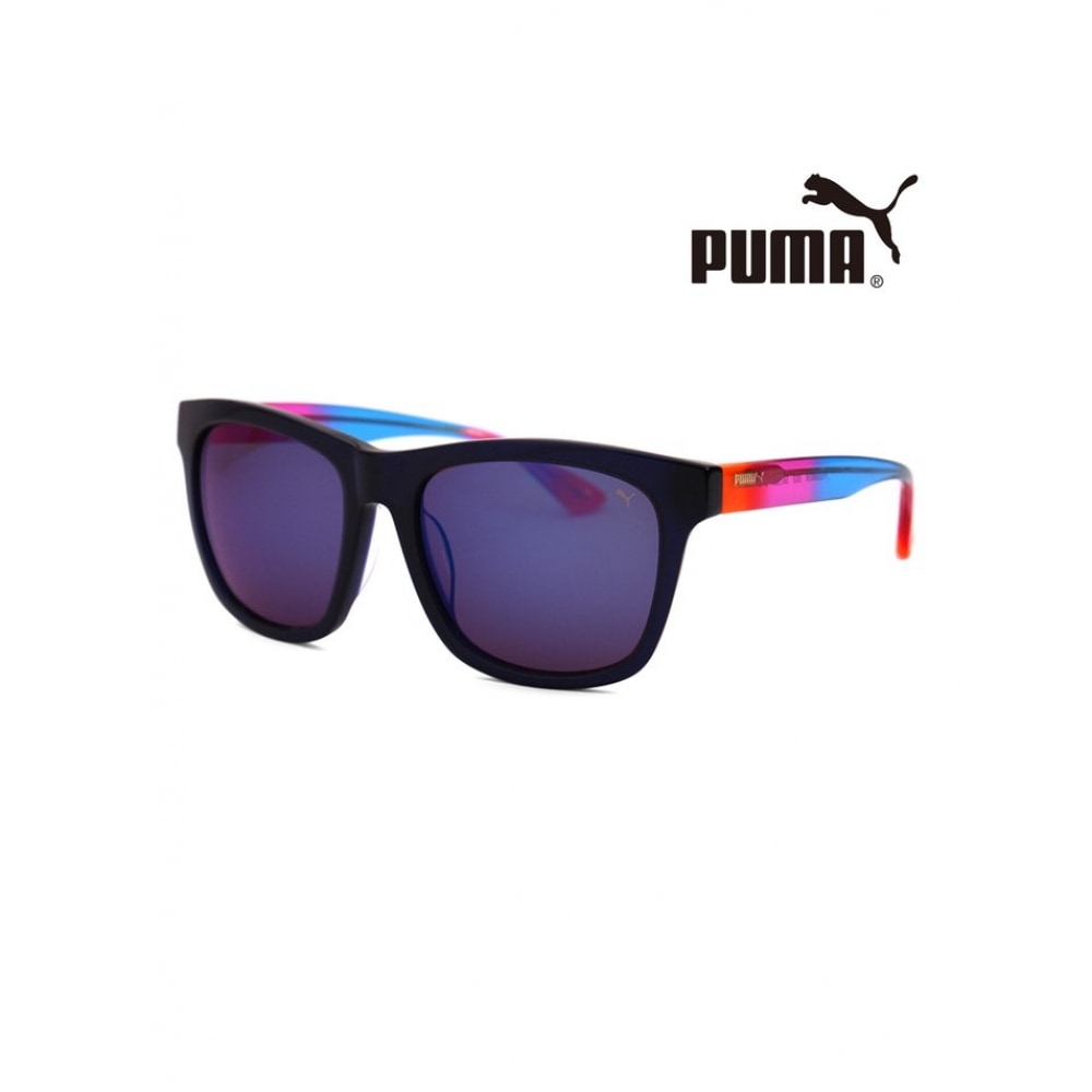 Puma PU0086SK 002 スクエアホーンリムオーバーアジアンフィットミラーサングラス