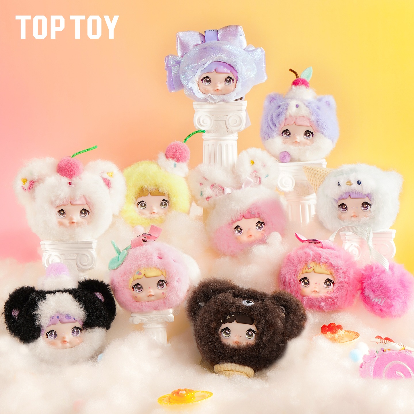 T O P T O Y Nommi もち米 甘さ100%シリーズ ぬいぐるみ ブラインドボックス かわいい 卓上飾り 人形 ギフト