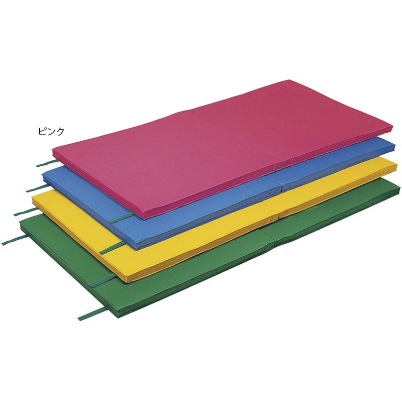(代引き・個人宅・北海道・沖縄への配送不可)三和体育 カラーマット90X180X4 ピンク ベッ 学校機器 マット (s9217)
