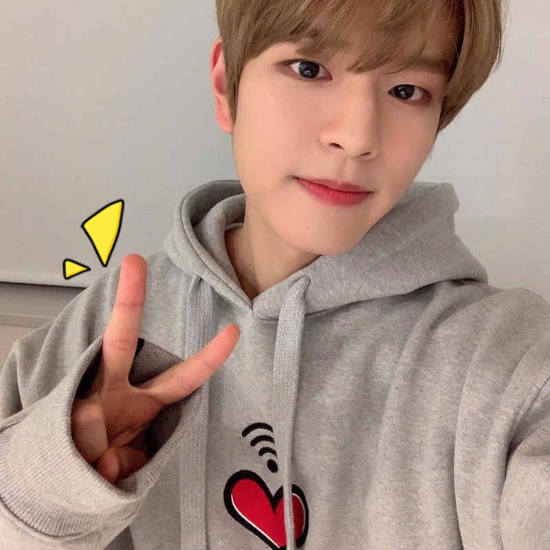 [WANGGWAN]straykids スンミン 着用 服 パーカー Heart Wi-Fi Overfit Hood