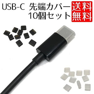 USB Type-C ケーブル 先端 キャップ タイプC カバー ソフト タイプ 10個セット