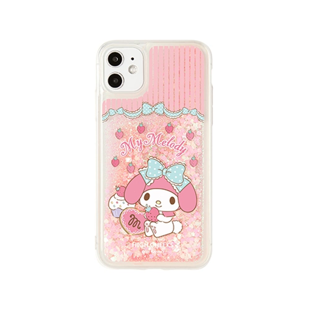 ［HIGH CHEEKS］ Ribbon My melody Glitter Caseスマホケース iPhone Case GALAXY Case
