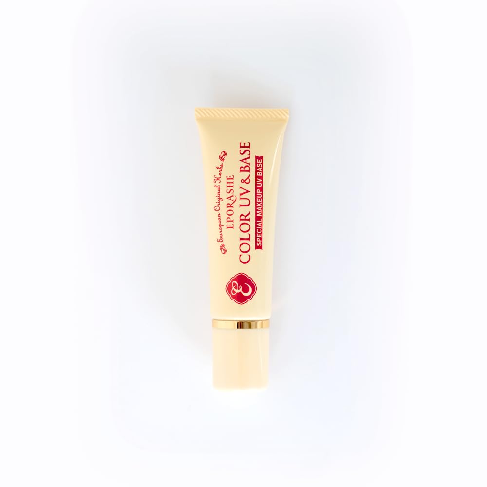 EPORASHE カラーＵＶ＆ベース 30g (イエロー系ベージュ) SPF50＋ PA＋＋＋ 痒くならない 無添加 UV化粧下地 天然顔料で色付け タール系色素不使用 12種類天然潤い成分配合 美容