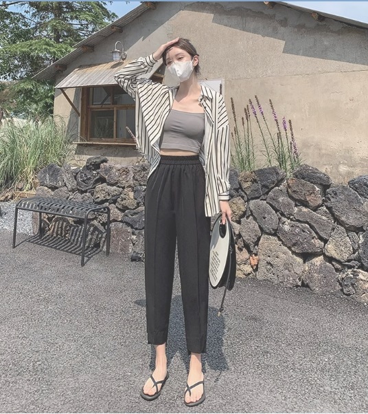 ボトムス パンツ ズボン アンクル丈 ハイウエスト ウエストゴム 快適 着心地 大人可愛い きれいめ シンプル カジュアル 大人 上品 おしゃれ お洒落 かっこいい レトロ こなれ感 ラフ