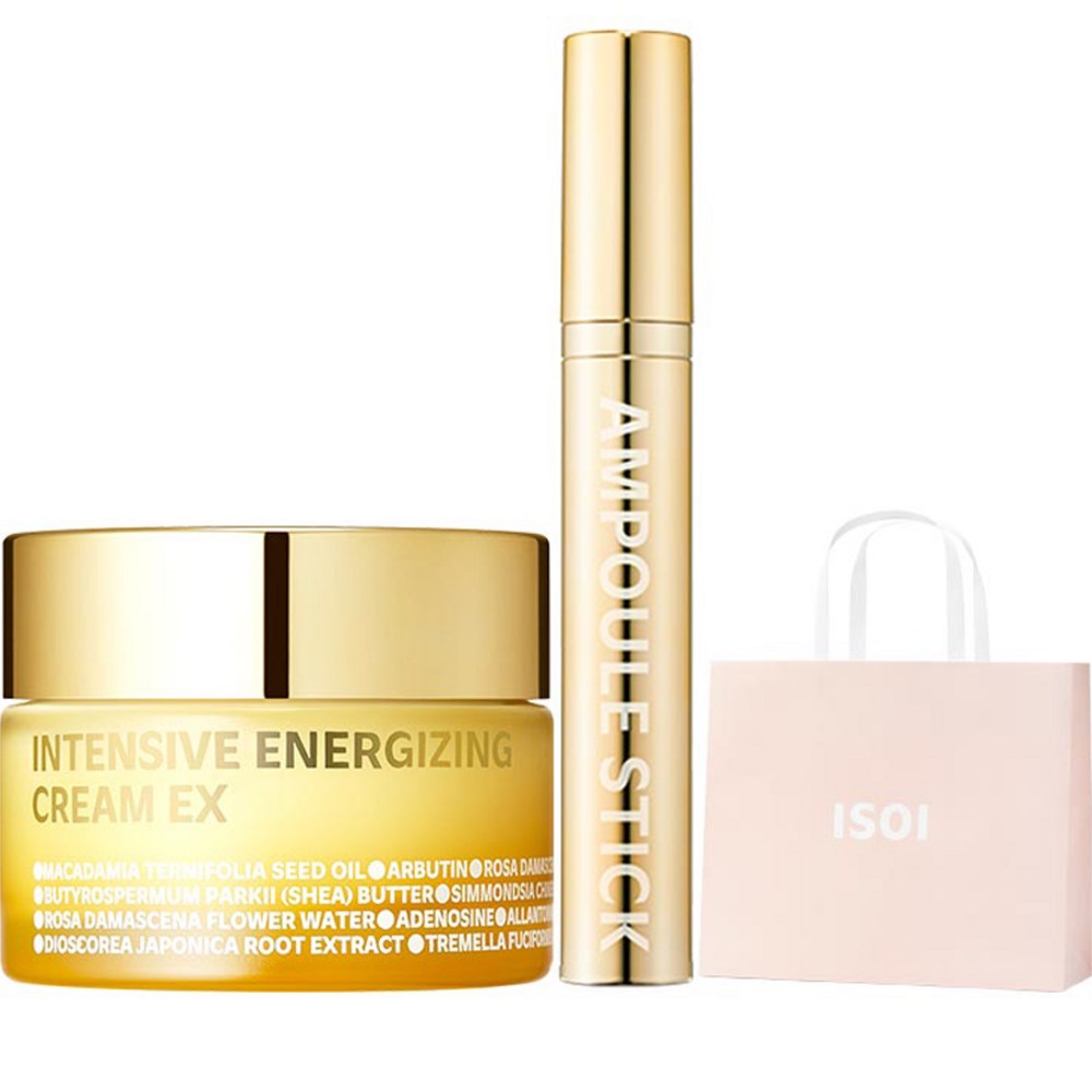 isoi コア弾力クリームEX 35ml+カットアンプルスティック15ml+ショッピングバッグセット