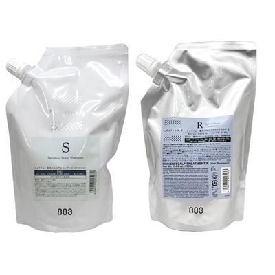 [セット販売] ナンバースリー ミュリアム クリスタル 薬用スカルプ シャンプー S 500ml + トリートメント R 500g 詰め替え レフィル 医薬用部外品 サロン専売品