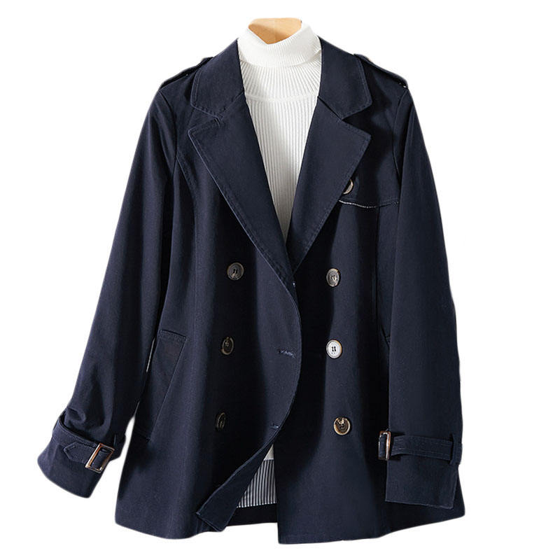 トレンチコート レディース スプリングコート アウター 春 ジャケット 長袖 トップス 膝上丈 コート 秋コート ショートジャケット 春コート 羽織り ポケット付き 無地 ジャケット シンプル 春 秋