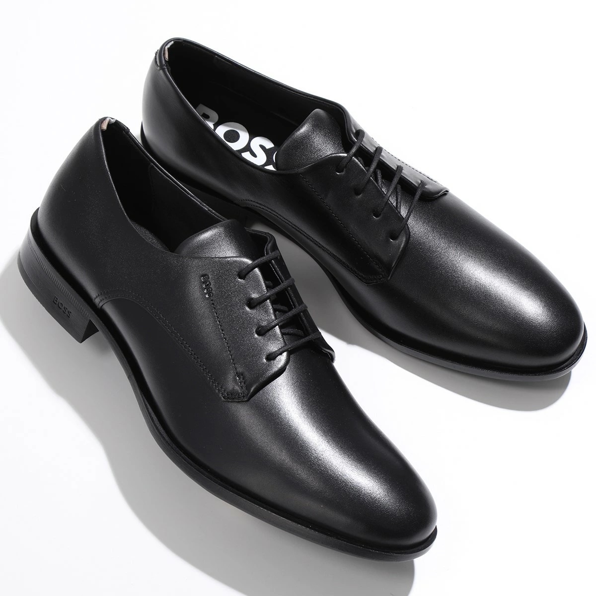 HUGO BOSS ヒューゴボス ダービーシューズ BLACK 50498467 メンズ レザー ロゴ レースアップ シューズ 革靴 001/Black