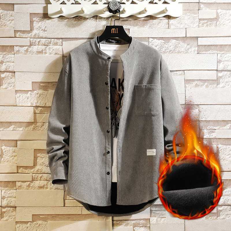 シャツメンズネルシャツコーデュロイ裏起毛厚裏ボアアウターインナートップス防寒お洒落ゆったりカジュアルビジネス秋冬